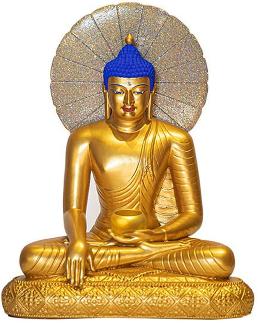 Statua del Buddha Seduto Shakyani per la Decorazione della casa, Statuetta da Collezione del Buddha della Meditazione Zen per la Decorazione della Stanza Spirituale, Decorazione dell'altare,