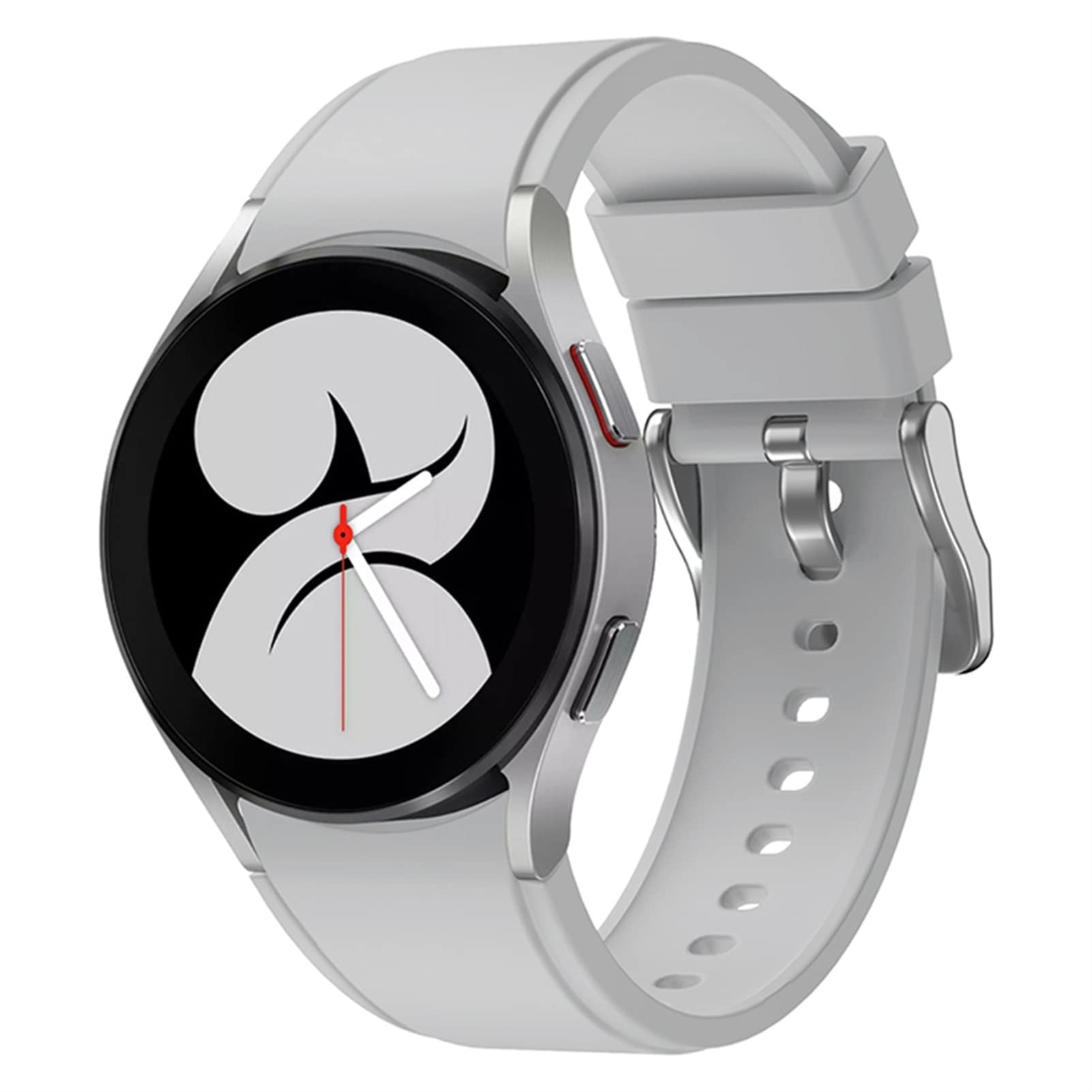 Bracelet silicone 20mm anti-irritation gris pour Watch 4