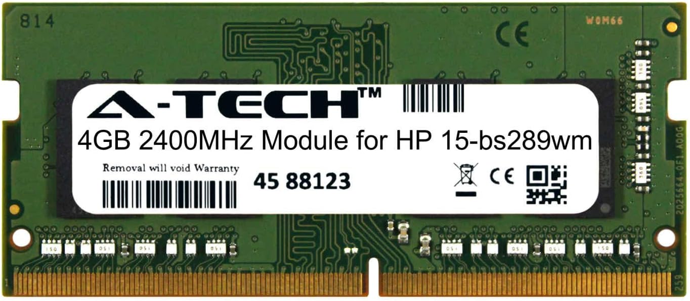 A-Tech 4GB Module for HP 15-bs289wm Laptop & Notebook Compatible DDR4 2400Mhz Memory Ram (ATMS380922A25824X1)