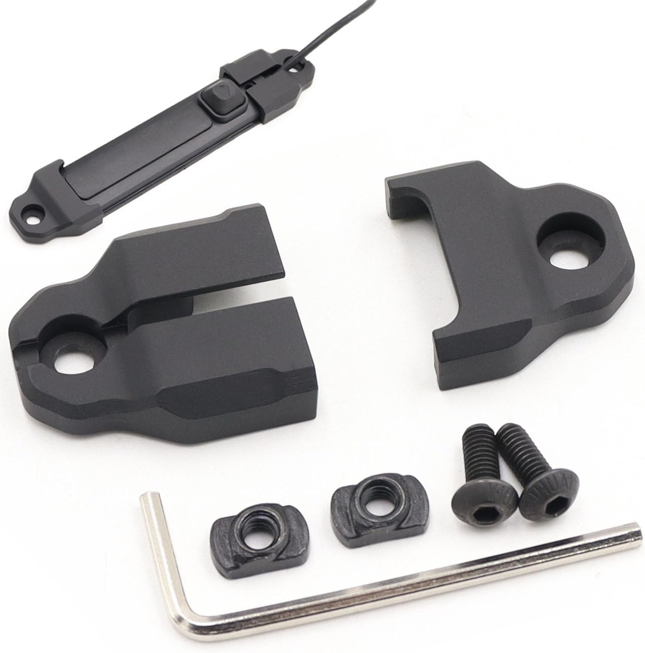 Remote Pressure Switch Mount Plate Aluminum, for HL-X Weapon Lights Tape Switch Mounting.
