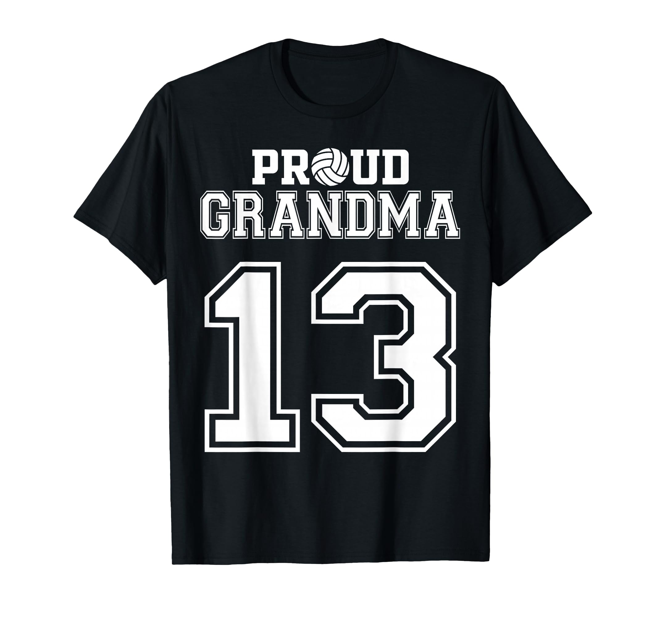 Custom Proud Volleyball Grandma Number 13 Personalized Women T-Shirt