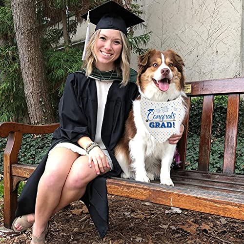 2023 Dog Graduation Bandana, 2 Pack Graduation Dog Triangle Scarf Adjustable Dog Outfits For 2023 Holiday Pet Bandana Graduation Party Supplies #TOP5