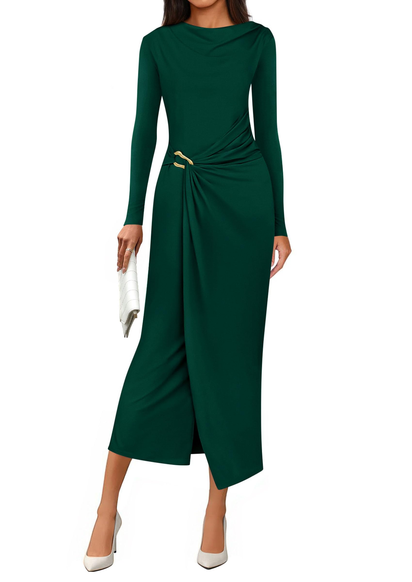 PRETTYGARDEN Women's Fall Cocktail Holiday Midi Dresses