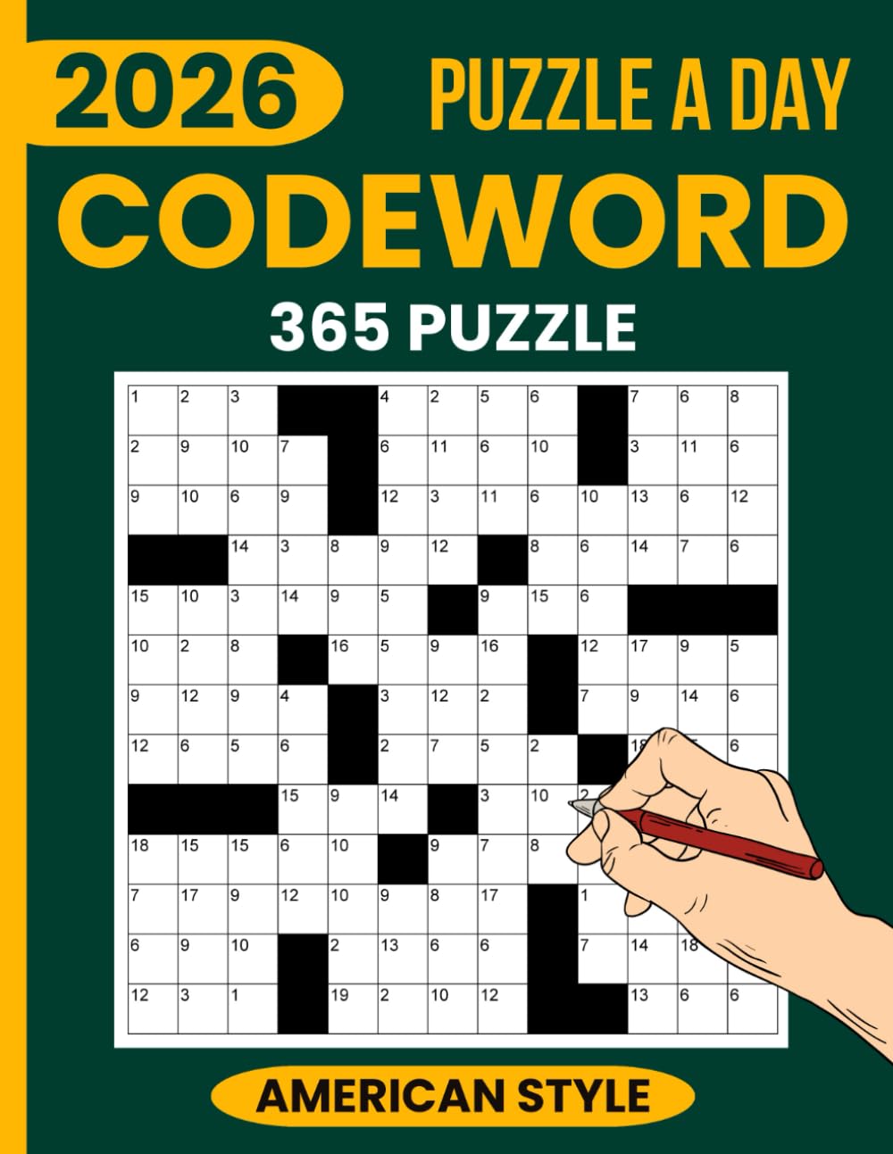Codeword A Day 2026 Puzzle Book: 365 Daily Codeword Puzzles for Adults with Solutions