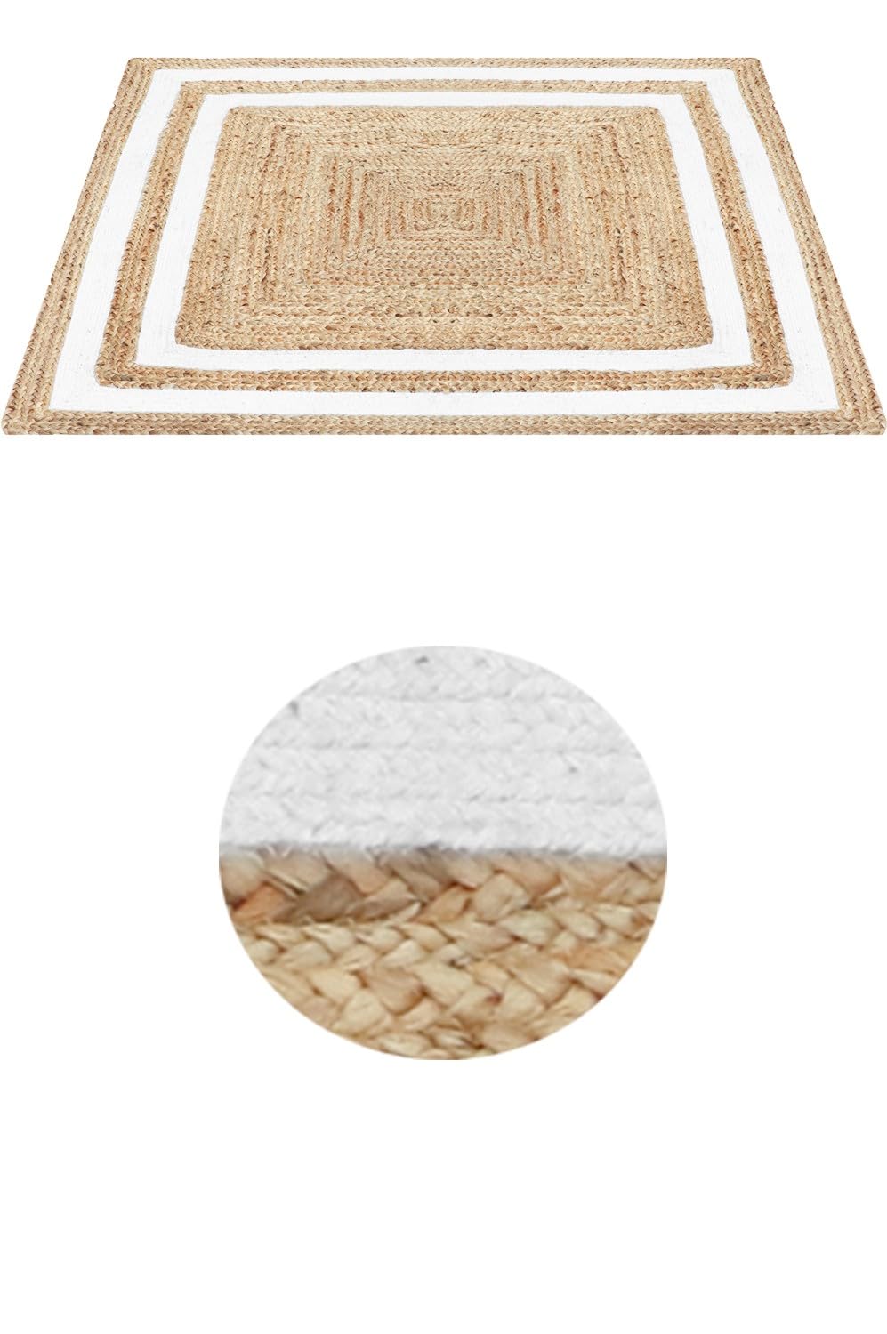 Tapis de Salon en Jute Chloe 120 x 120 cm