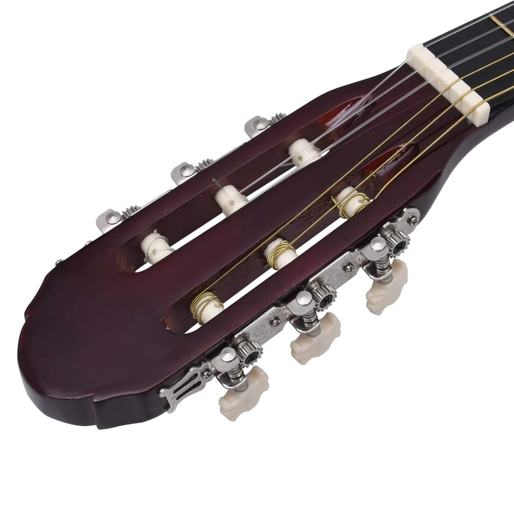 Klassikgitarre für Anfänger mit Tasche 4/4 39 Zoll akustische Konzertgitarre für Kinder Erwachsene Lernset mit Zubehör, Gurt, Plektrum und Stimmgerät für Hobby und Unterricht
