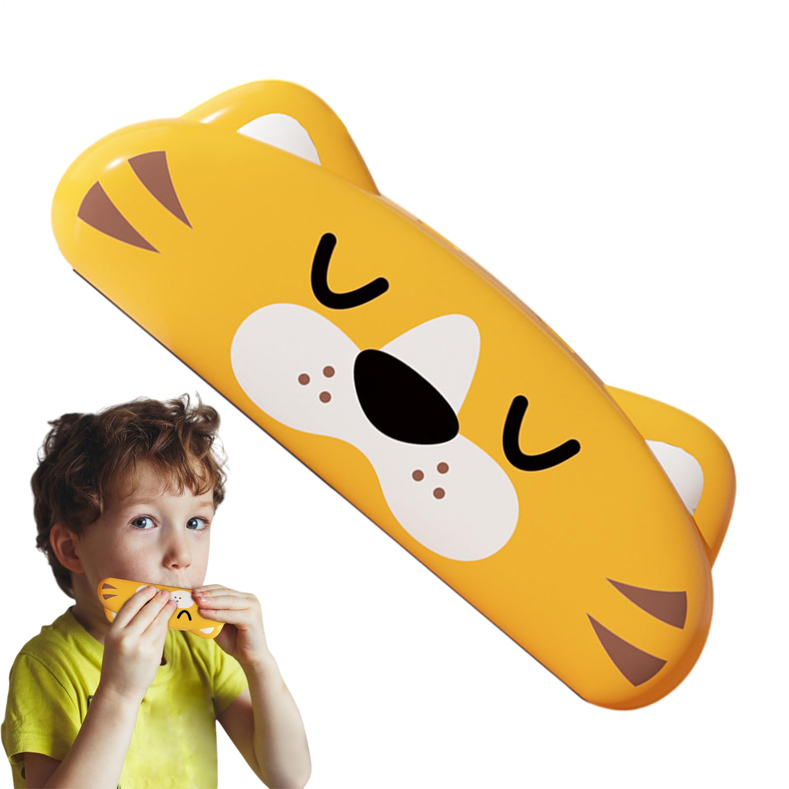Mundharmonika-Spielzeug für Kinder – niedliches Tiermuster, Musikinstrument, langlebig, leicht zu blasendes Design | Frühes Musikpädagogik-Tool, das Kleinkinder beim Spielen zu Hause und beim Lernen v