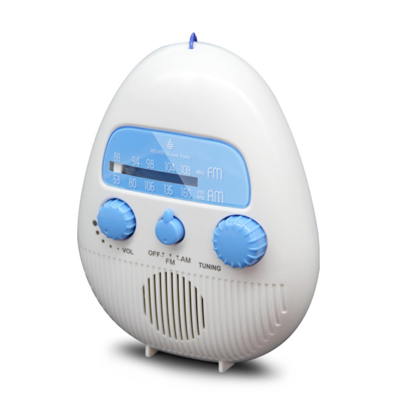 Radio de Ducha Impermeable en Radio de Ducha Inalámbrica de FM Colgante Operada con la Batería con Altavoz Construido para Baños Afuera