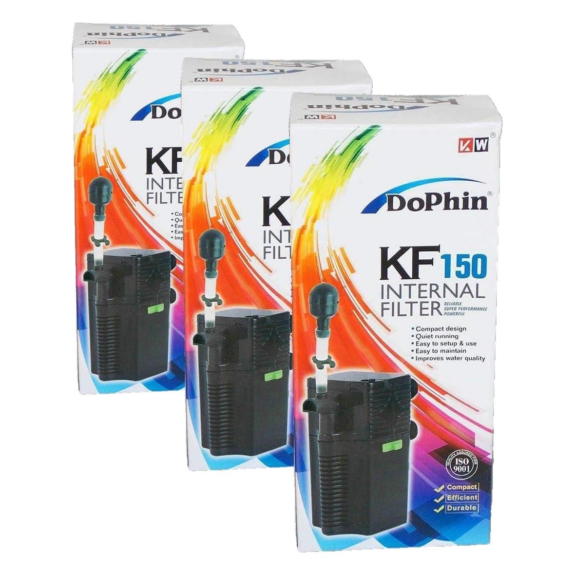 Dophin KF-150 Akvaryum İçin İç Filtre, 150 L/H (3 paketi)