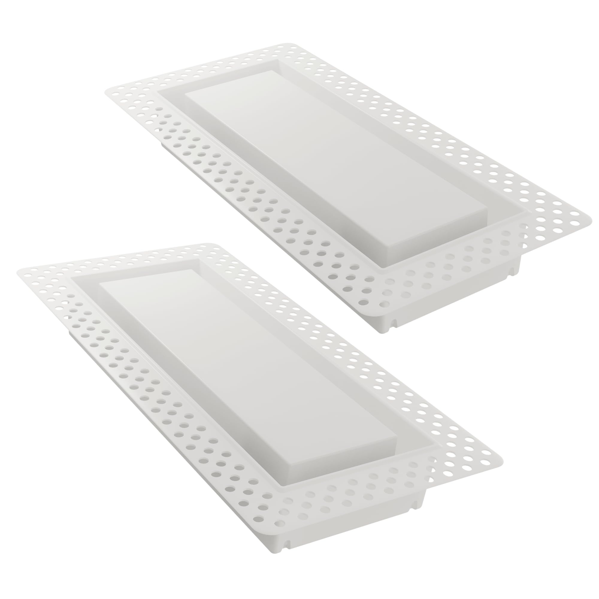 Fittes Flush Wall Vent [Lite] - 4"x10" - Cotton White - 2 Pack