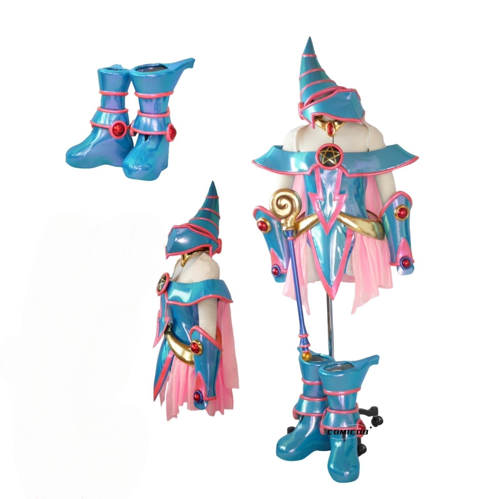 遊戯王/ブラックマジシャンガールコスプレ衣装フルセット Amazon.co.jp: 【 comicoBB 】 ブラックマジシャンガール コスプレ衣装