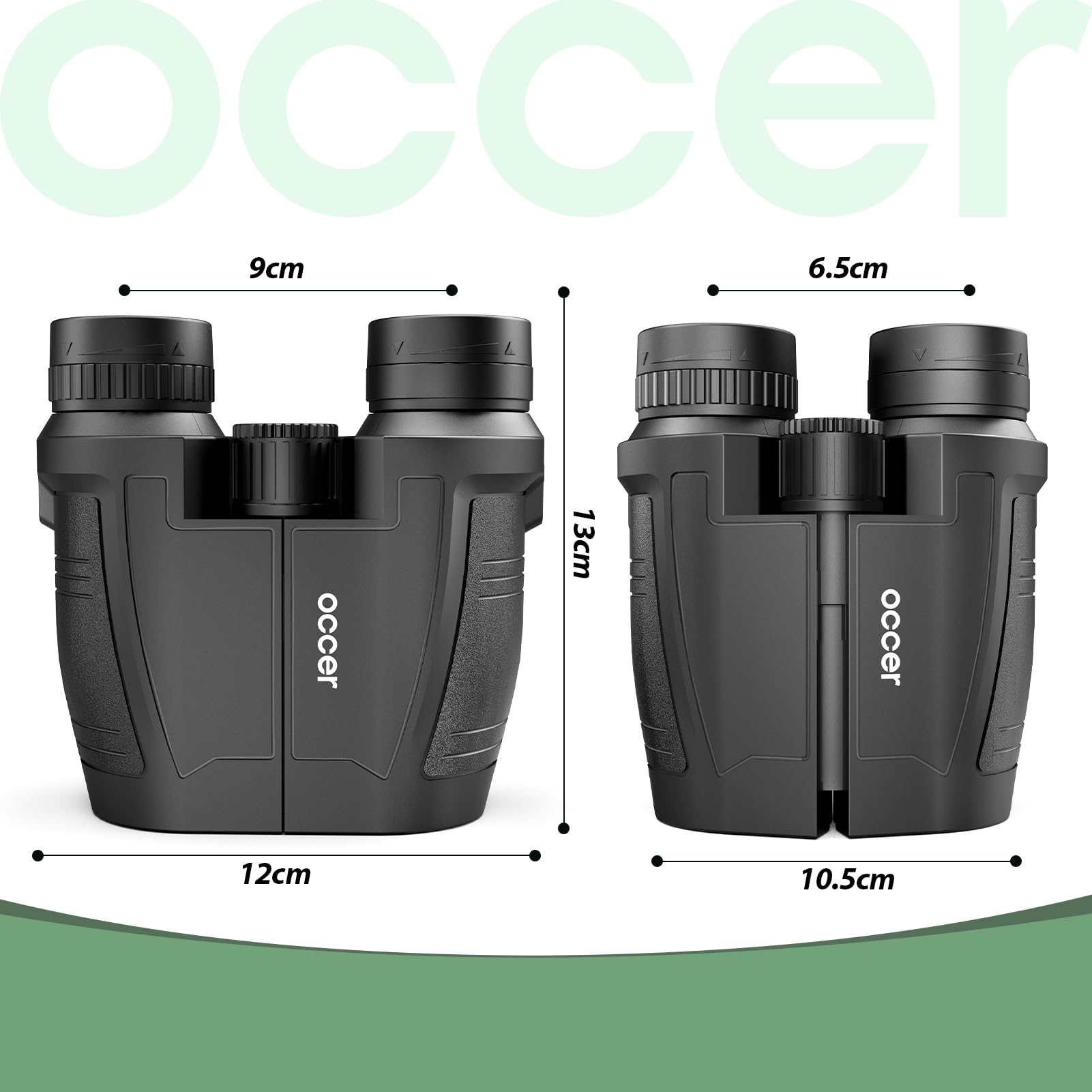 Occer Jumelles 12 x 32 pour adultes - Jumelles compactes pour enfants - Jumelles légères - Haute définition - Mise au point facile - Petites jumelles idéales pour l'observation des oiseaux, les