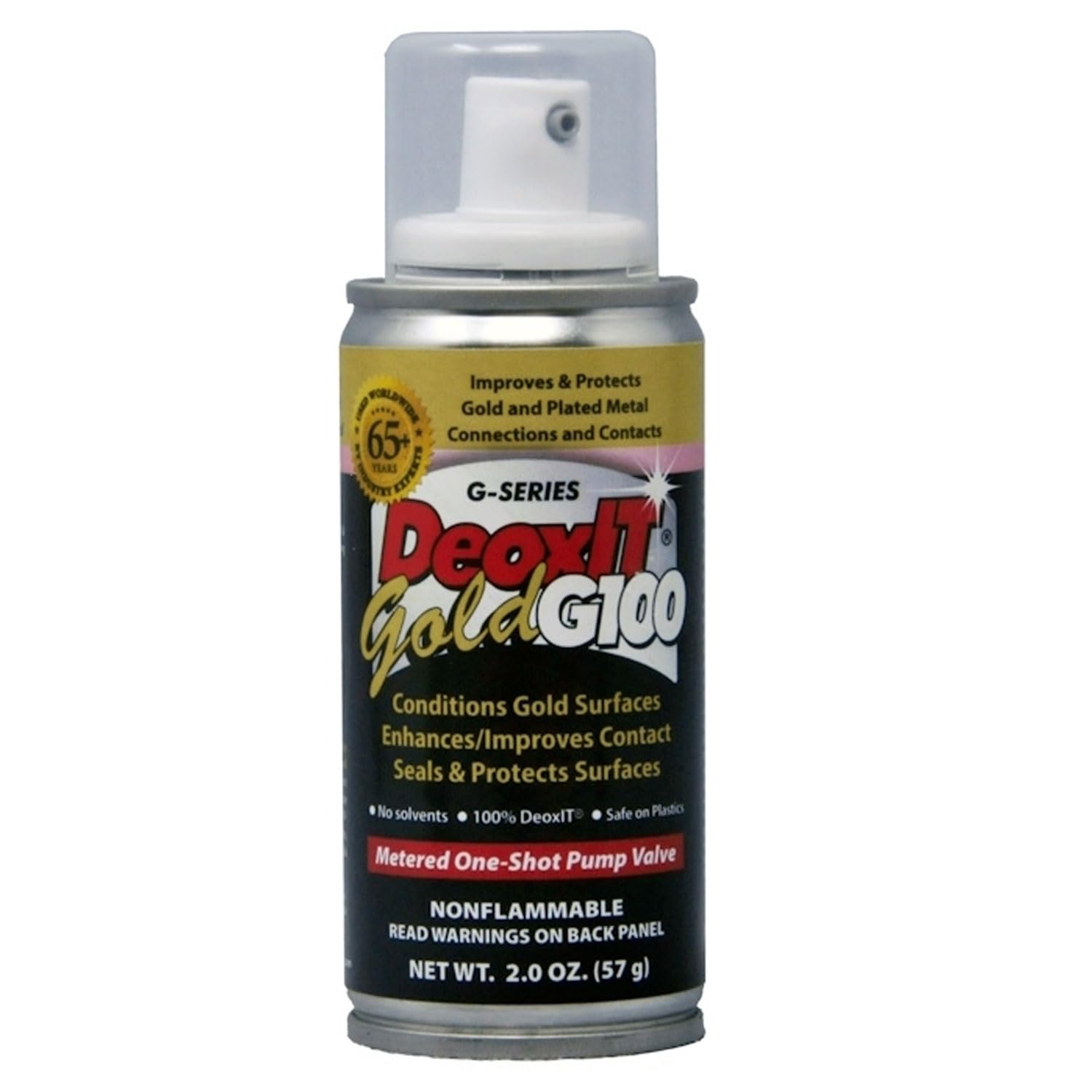 DeoxIT Kontaktreiniger G100PS-2 Gold Spray für Metall-Kontakte mit keepdrum Mikrofasertuch