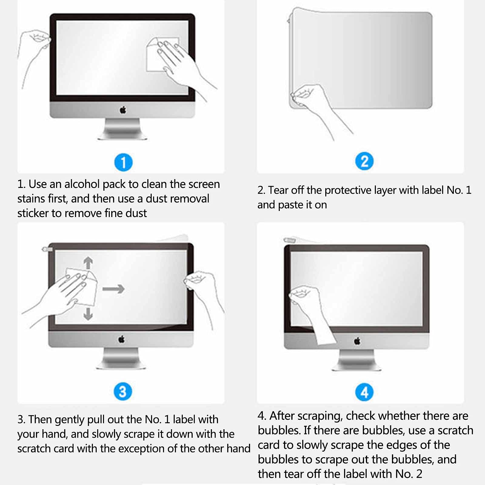 Protector de pantalla de TV con protección contra la luz azul, HD, mate, antirreflejos, antiarañazos, protección contra la radiación para niños, bloqueador ultravioleta, protección ocular, fácil de
