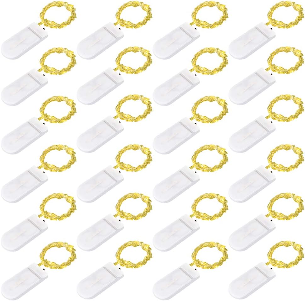 Koxly Fairy String Lights , 6 Pack 7ft 20 LED Starry Light CR2032 Battery Included Operated Decorative Twinkle Strings for Indoor Bedroom Outdoor Wedding Party Christmas Festival Decorations: Home Improvement