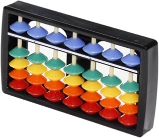 OUYUE Abaco Matematicas Ábaco Portátil Arcoíris De 7 Dígitos, Ideal For Cálculos Matemáticos De Aprendizaje Temprano, con 5 Cuentas Herramienta De Calculation