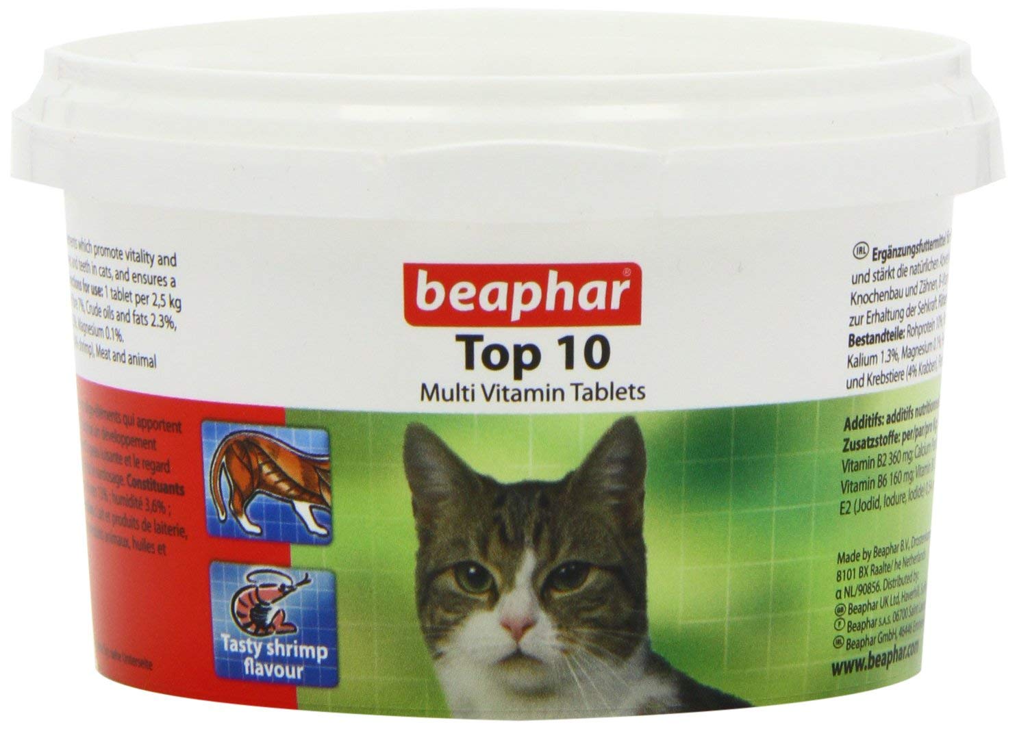 2 x Top 10 Cat Vitamin 180 Tablets