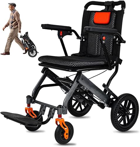 SOFTFISH Wheelchairs for Adults Support for 220LBS, Transport Wheelchair with