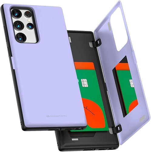 Miniatura 477 de GOOSPERY Parachoques magnético para puerta compatible con Galaxy S23, tarjetero tipo cartera, cierre automático, protección de doble capa resistente