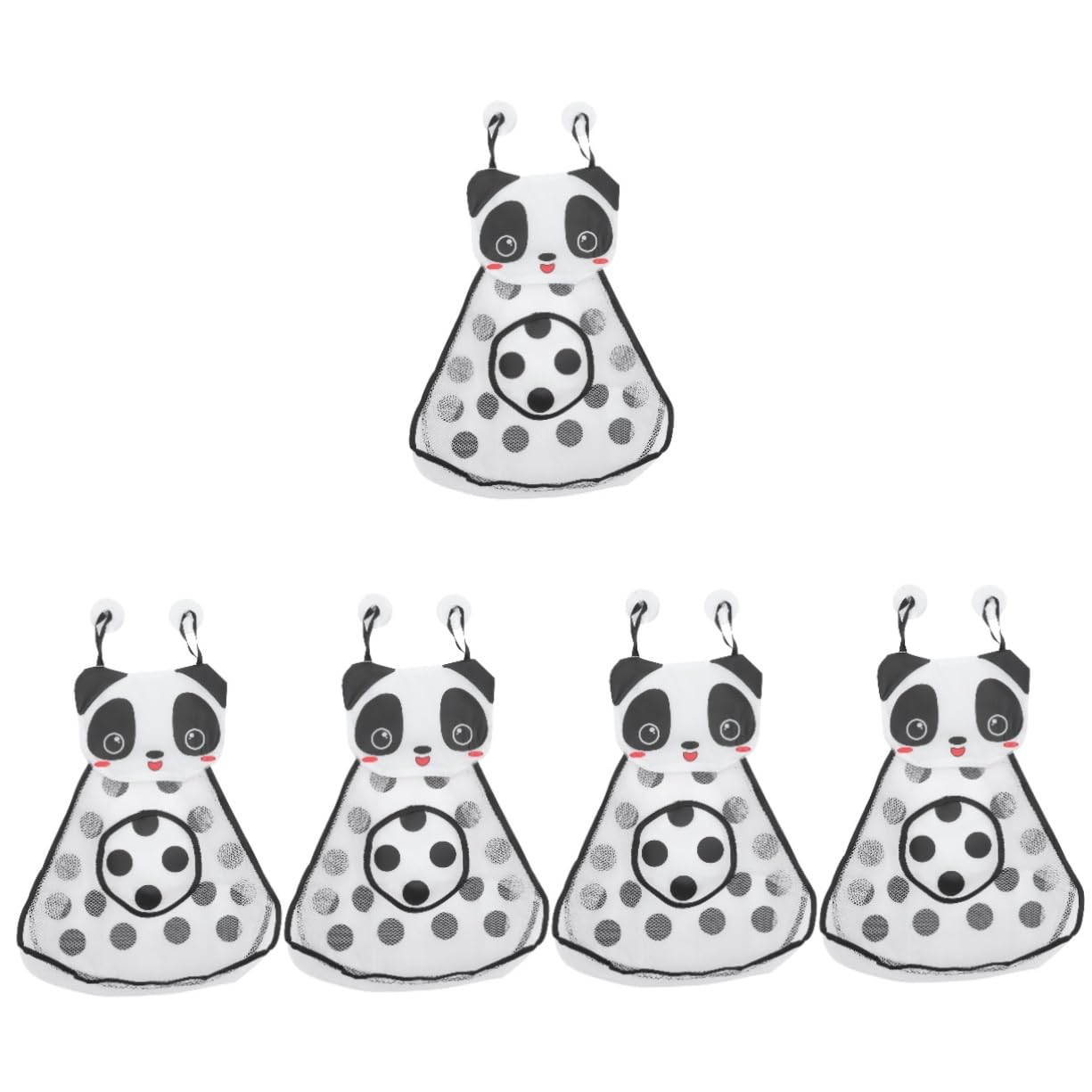 Abaodam 5pièces Pochette De Rangement Pour Jouets De Bain Mesh Organisateur Suspendu Animaux De Rangement Pratique Pour Garçon Fille Pour Salle De Bain Et
