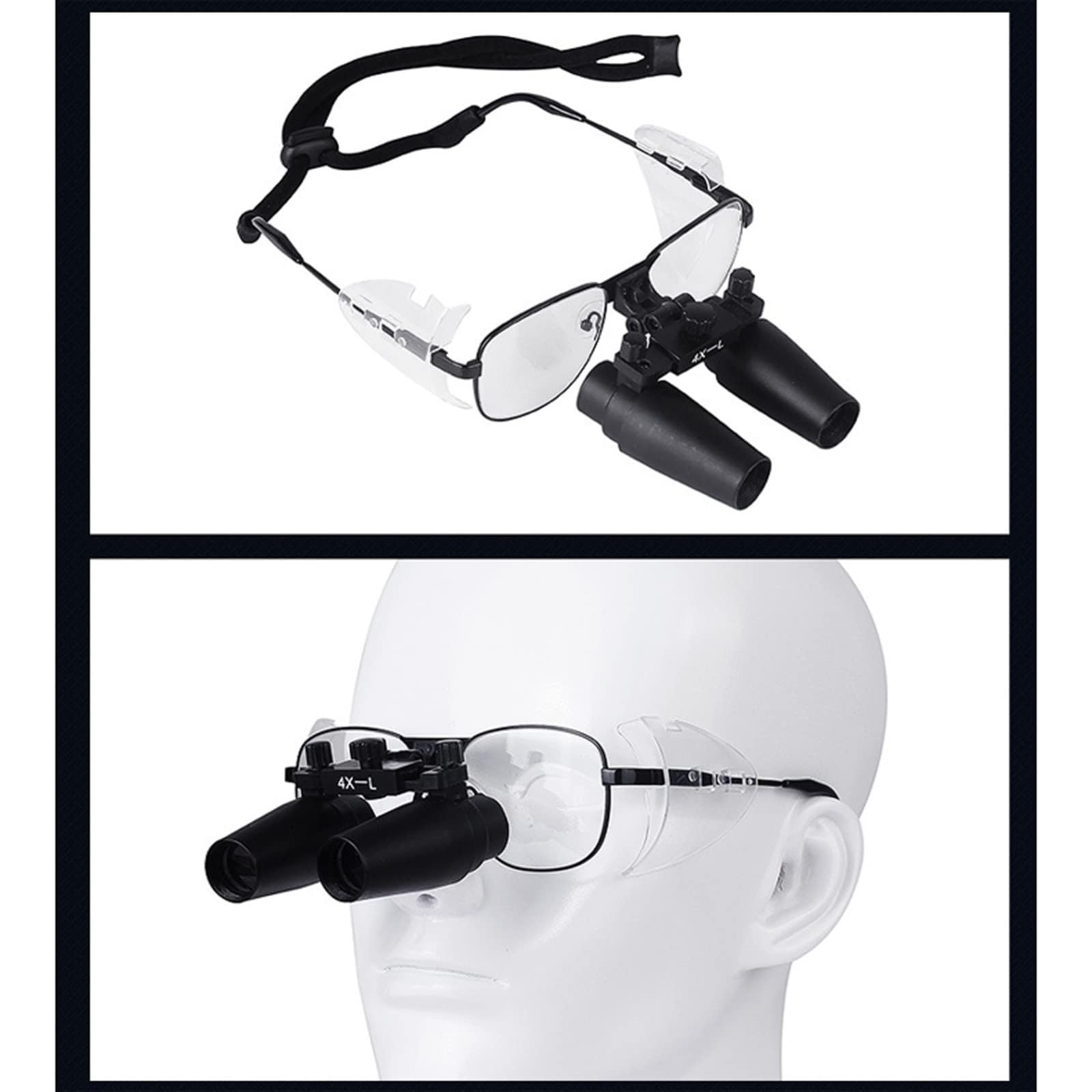 Lenti di ingrandimento binoculari 4X Lenti di ingrandimento chirurgiche mediche odontoiatriche 4X 340MM; 4X 400MM; 4X 460MM (4X-S)