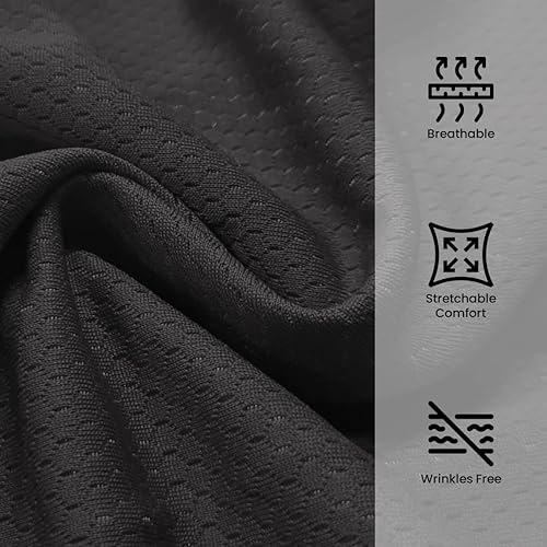 Miniatura 6 de TopTie Pantalones cortos de baloncesto de malla de 7 pulgadas con bolsillos para hombre, pantalones cortos deportivos activos de 2 tonos, pantalones