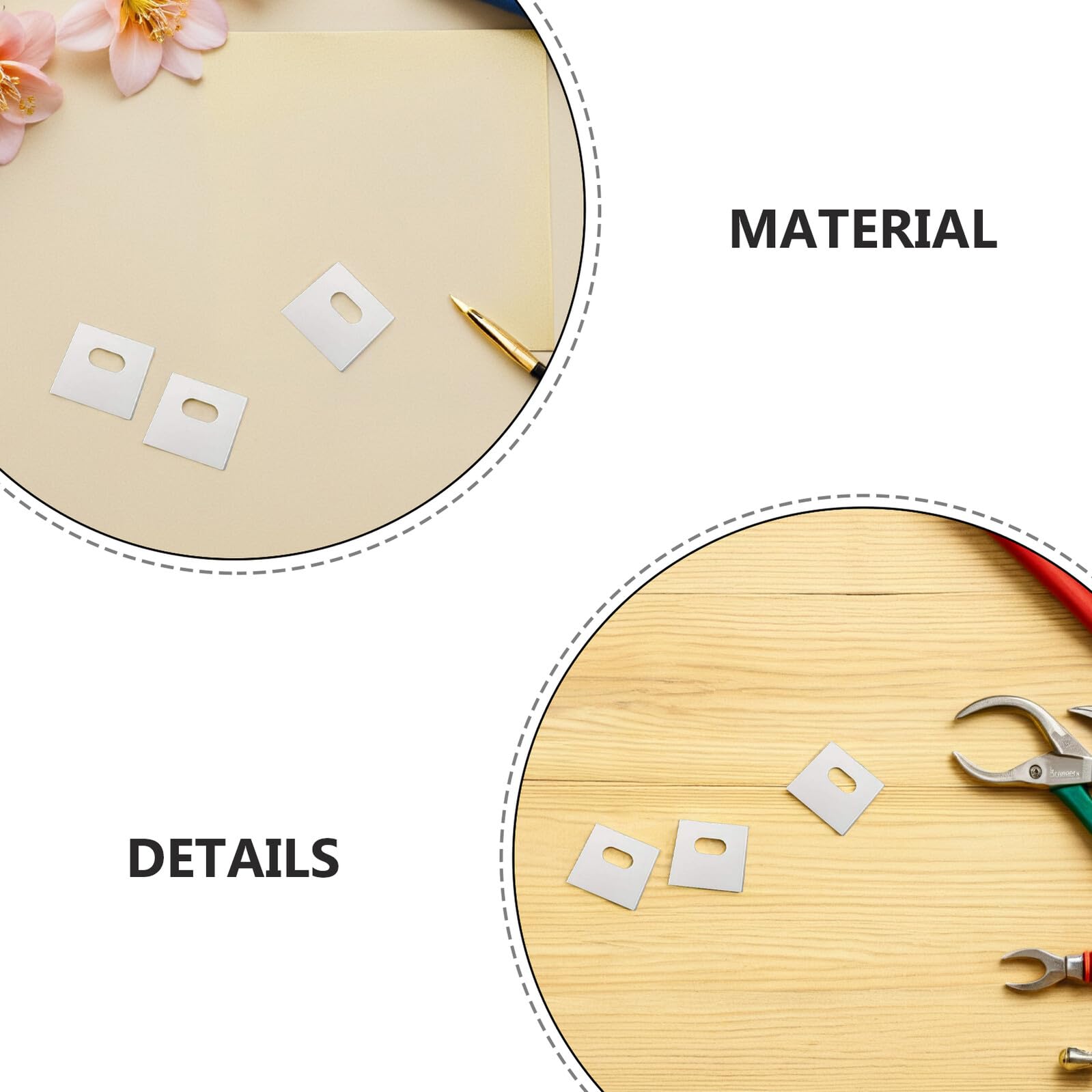Pestañas de Reparación 60 Piezas PVC Persianas Verticales | Blanco, Adhesivas, Repuesto para Lamas, Kit de Reparación y Fijadores para Persianas de Lamas Verticales