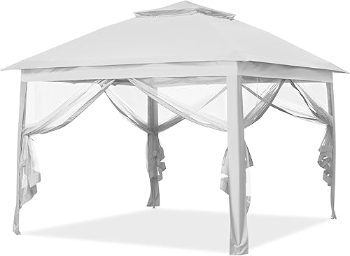 Miniatura 9 de GDY Tienda de campaña desplegable de 11 x 11 pulgadas, toldo para exteriores con red, cenador al aire libre para patio trasero, tienda de campaña