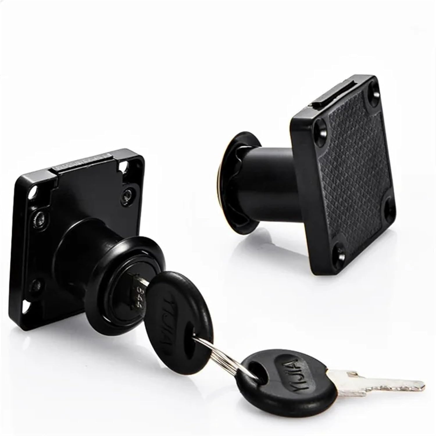 Drawer Locks with 2 Keys Lock Furniture Hardware Door Cabinet Lock for Office Desk Letter Box 3 Colors Cam Locks 1Pcs(Sliver-Short)