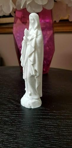 Miniatura 2 de Znet3D Figura de escultura de estatua de Virgen María de Nuestra Señora de Lourdes fabricada en Estados Unidos, figura decorativa de la Virgen y