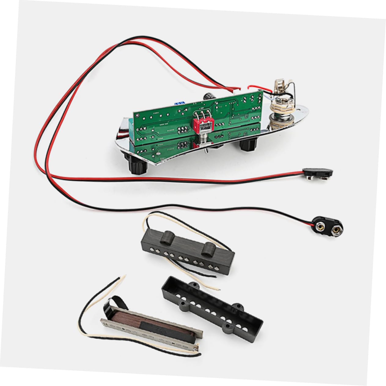 Abaodam Set di Pickup per Basso a 5 Corde Jb, Parti in Ferro Argentate, Pronto All’uso, Facile da Installare per Accessori Basso Elettrico