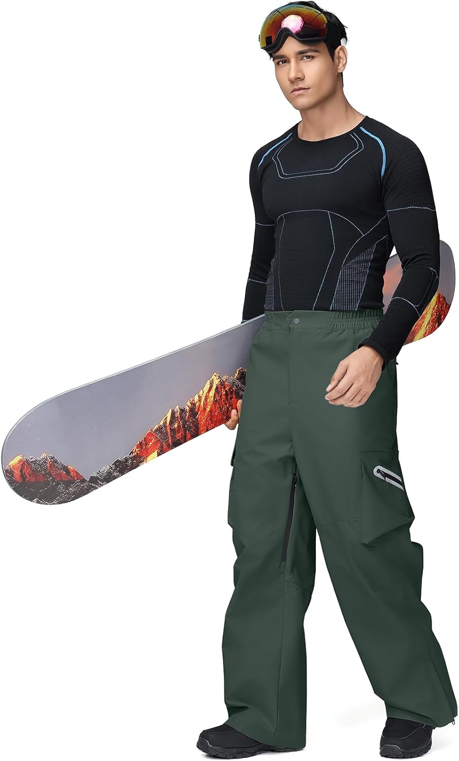 Oymyakon Mens Baggy Ski Pants Snow Snowboard Pants Insulated Waterproof Windproof Winter Outdoor Loose SnowPants - Image 4