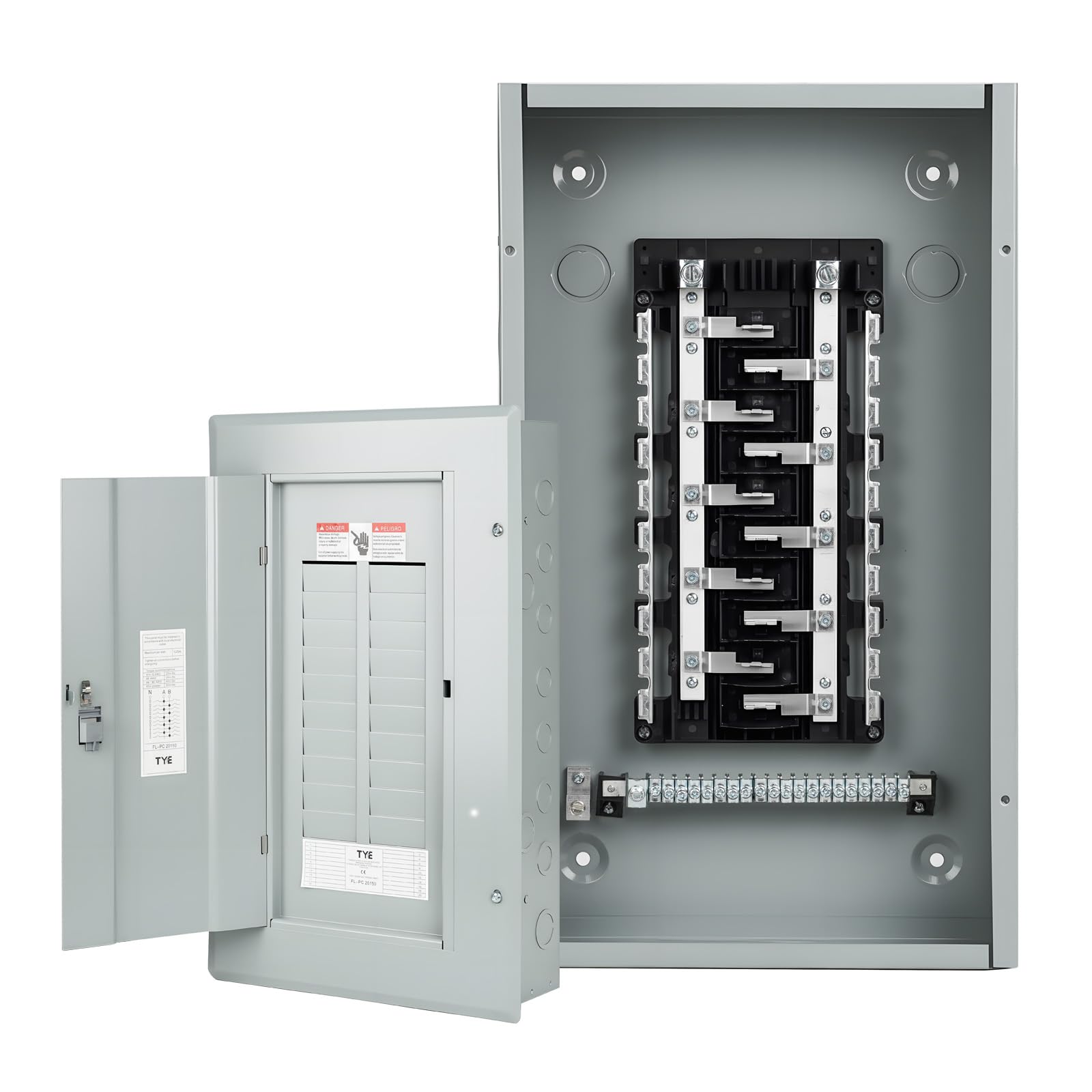THQL Circuit Breaker Panels, 12-Space, 125A Circuit Breaker Distribution Box, 120V/240V Circuit Breaker Electrical Enclosure,Indoor Main Lug Load Center — Amazon image 8