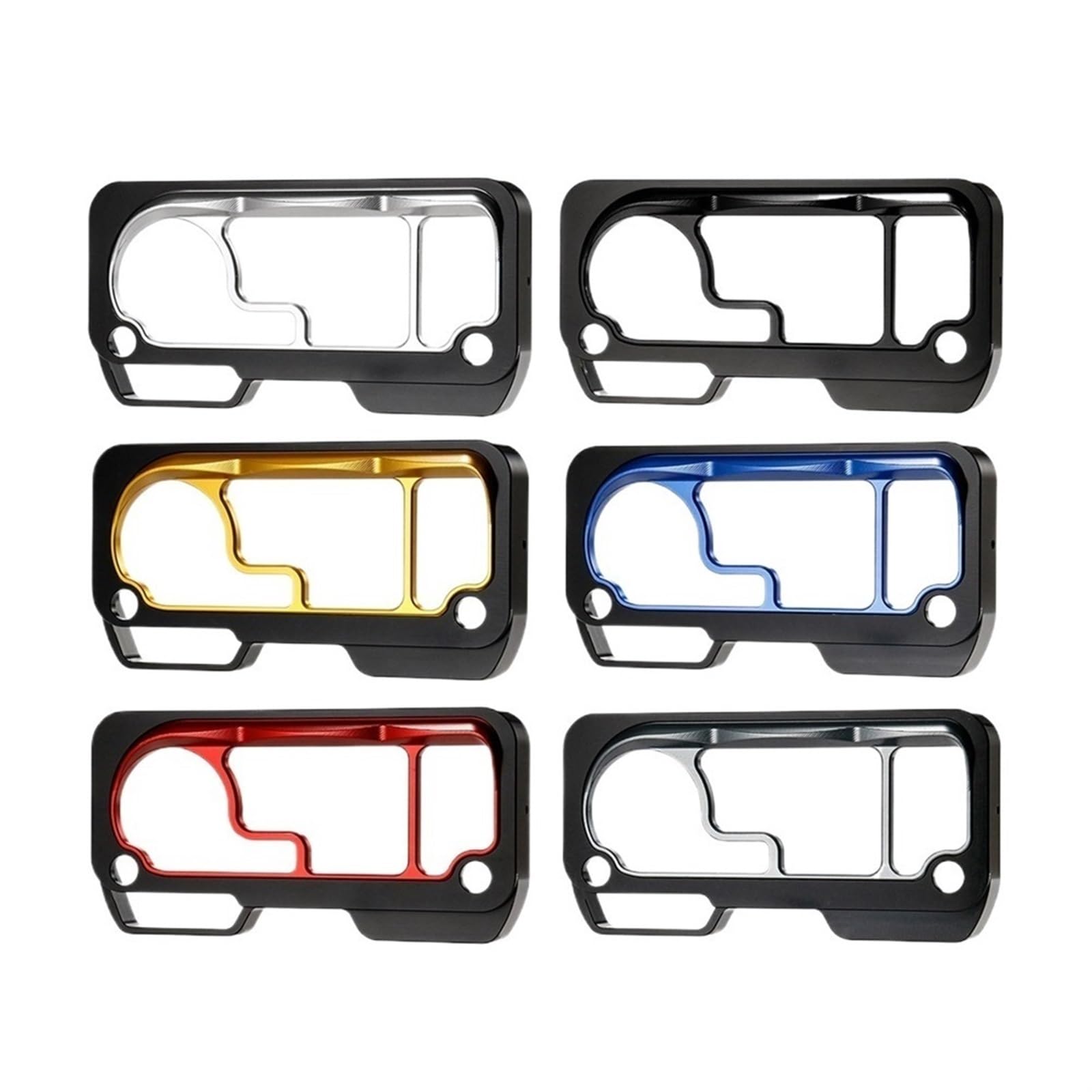 Tablero de moto Cubierta protectora de medidor motocicleta aluminio CNC para CB650R 2019 2020 2021, accesorios para(Black Black)