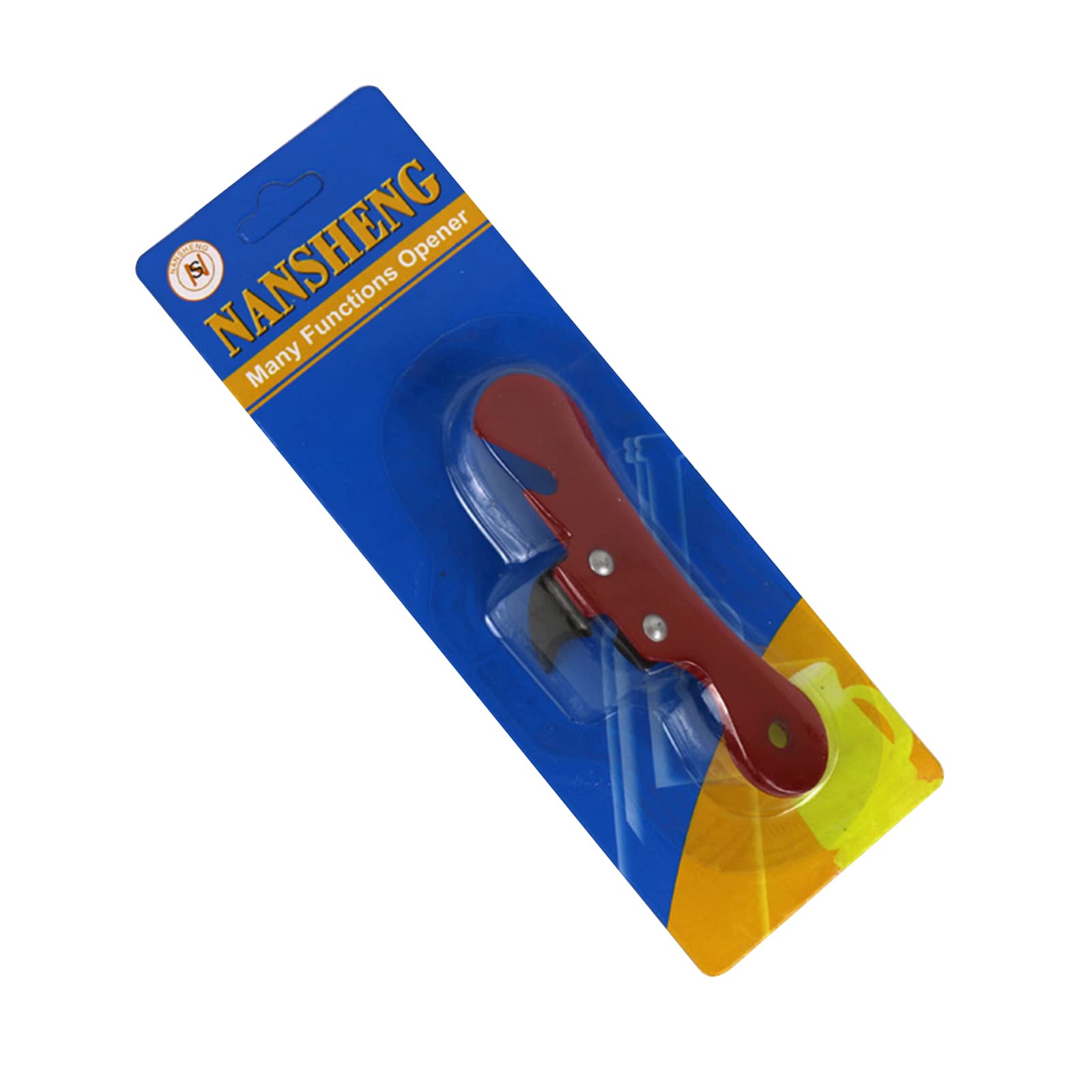 Multifunctional Bottle Jar Opener Red Kitchen Gadget Portable Can Opener For Emergency Bottle Opener Party Can Opener Manual Metal Red Kitchen