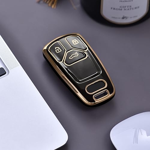 Miniatura 6 de ELOHEI Funda para llavero Audi, TPU suave de alta calidad de 360 grados, protección completa, accesorios compatibles con Audi A4 Q7 Q5 TT A3 A6 SQ5