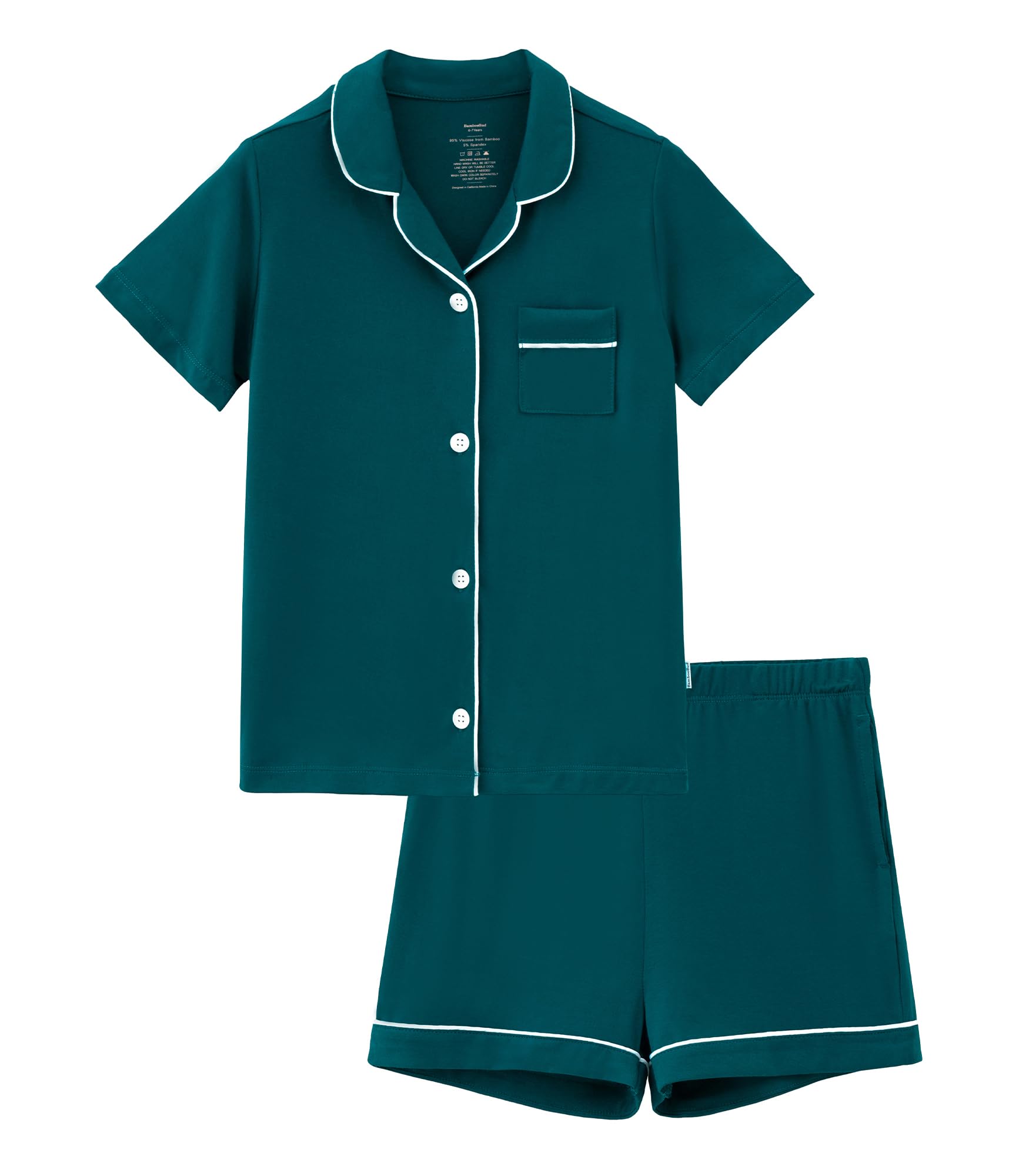 Mommy and Me Pajamas Set Viscose from Bamboo Women Pjs Soft Short Sleeve Tops Shorts Kids Button Down Sleepwear