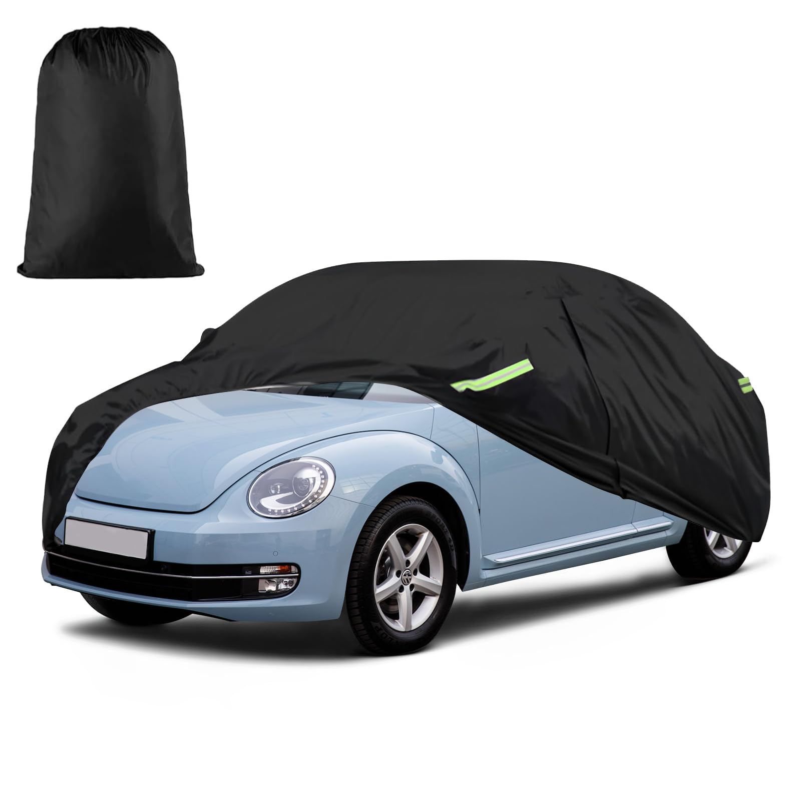 Telo Copriauto da Esterno compatibile con Beetle 1960-2023 | Copertura a 5 Starti per Impermeabile Anti UV Anti Vento Antipolvere con Cerniera e Cinturino Antivento