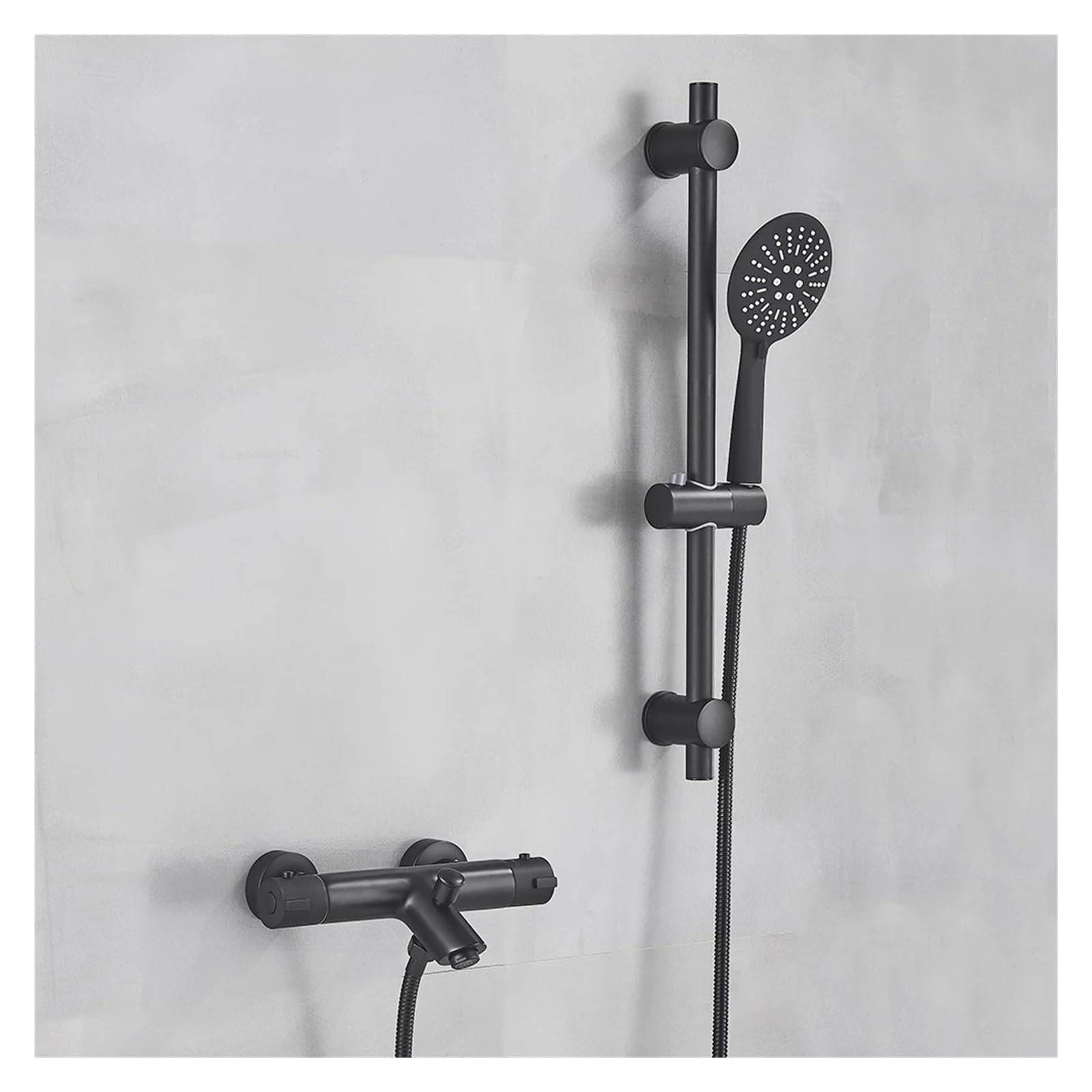 Grue de douche thermostatique noire pour une salle de bain moderne et relaxante