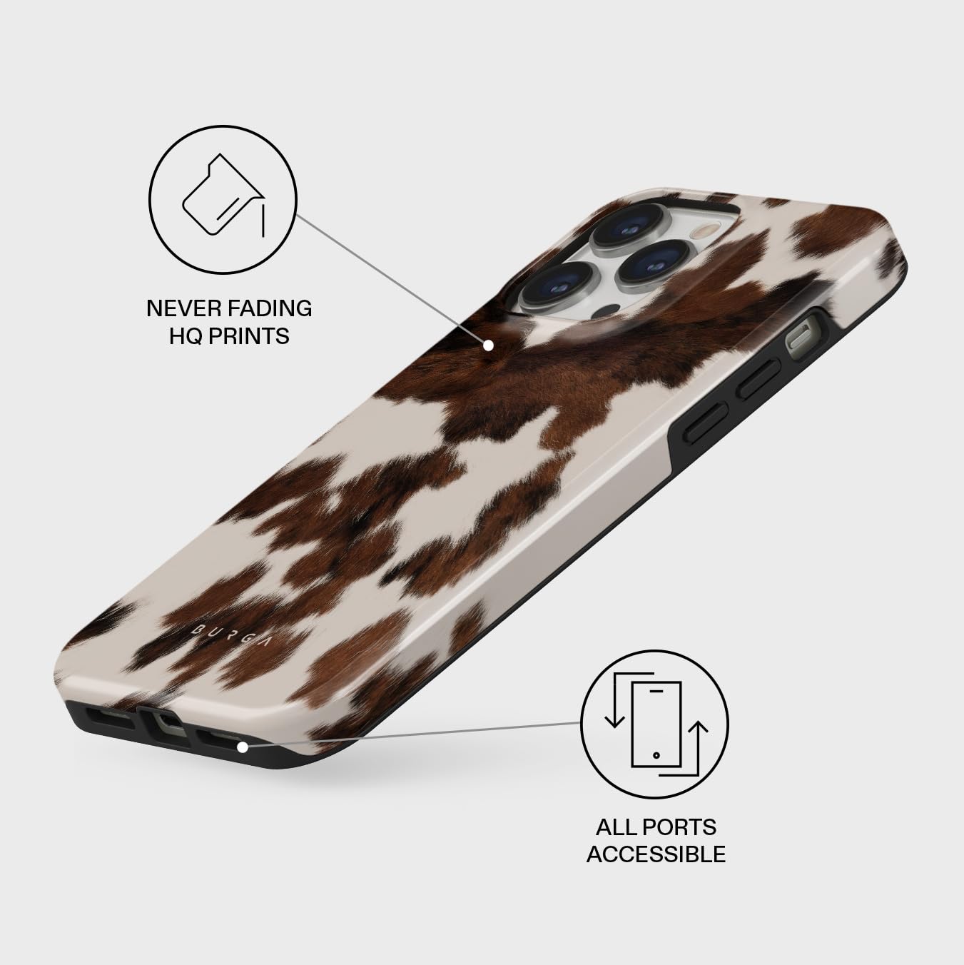 BURGA Etui na iPhone 14 Pro – Dwuwarstwowa Hybrydowa Obudowa z Amortyzującym TPU, Odporna na Zarysowania, Podniesiona Ramka dla Ochrony Ekranu, Kompatybilne z MagSafe do Codziennego Użytku