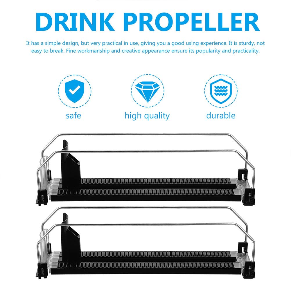 iplusmile Lot de 2 mini distributeurs de boissons automatiques en plastique noir pour magasin de commodité, supermarché, maison, réfrigérateur