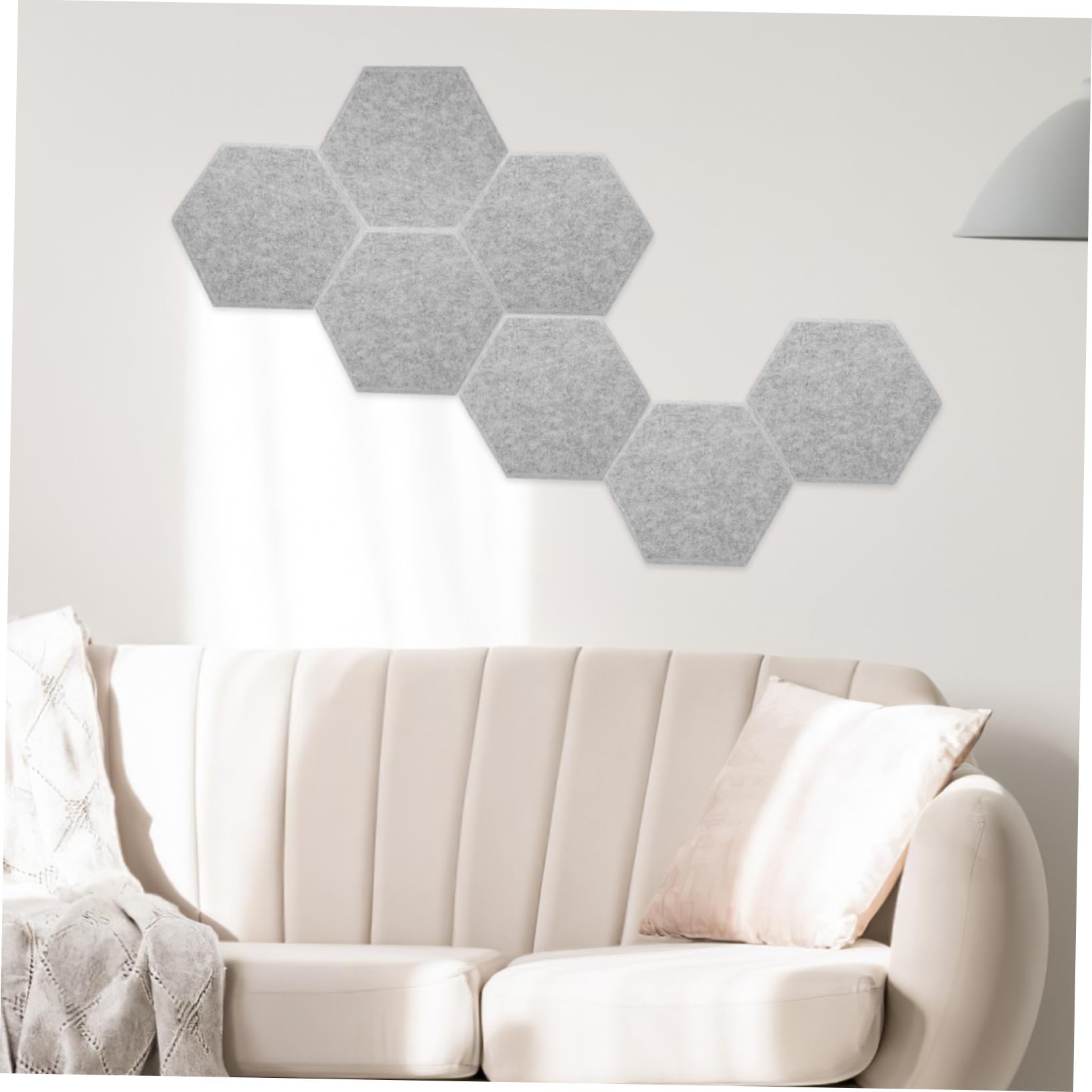STOBAZA 12 piezas Paneles Acústicos para Pared Fieltro Insonorizante Gris Plata Material Absorbente Sonido Aislamiento para Estudio Oficina Hogar