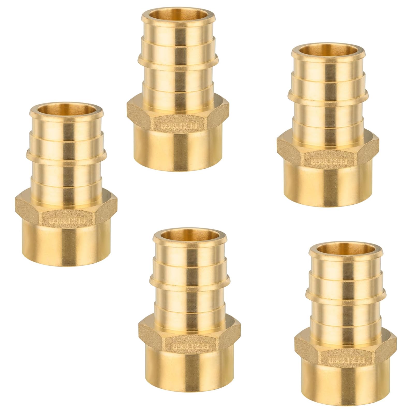Paquete de 5 Accesorios PEX-A, 1 pulg. x 3/4 pulg. NPT Hembra, ASTM F1960 (PEX1960137)