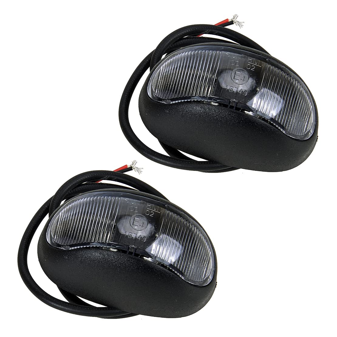 beler 6pcs 12V-24V LED Clearance Light Side Marker Lamp Ambre Rouge pour Remorque Camion Caravane