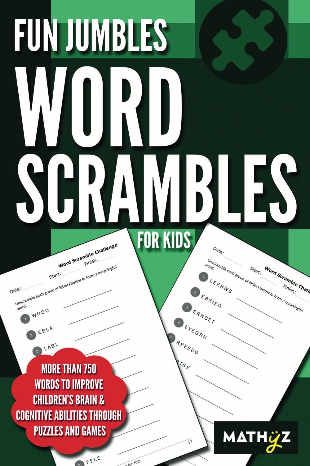 Fun Jumbles Word Scrambles for Kids More than 750 words to improve