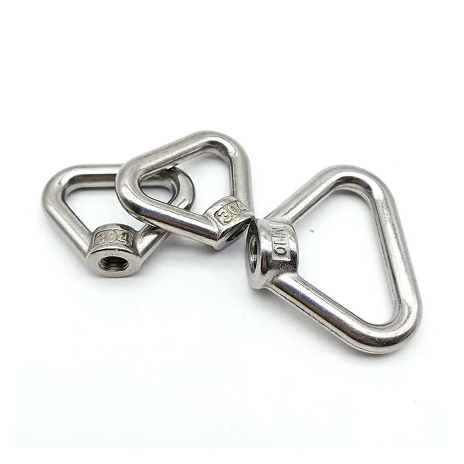 Tuerca Triangular Tuercas de Ojo de elevación Anillo Triangular A2 Pernos de Ojo Hembra inoxidables M8 M10 M12 M14-M24(Color:5pcs,Size:M20)