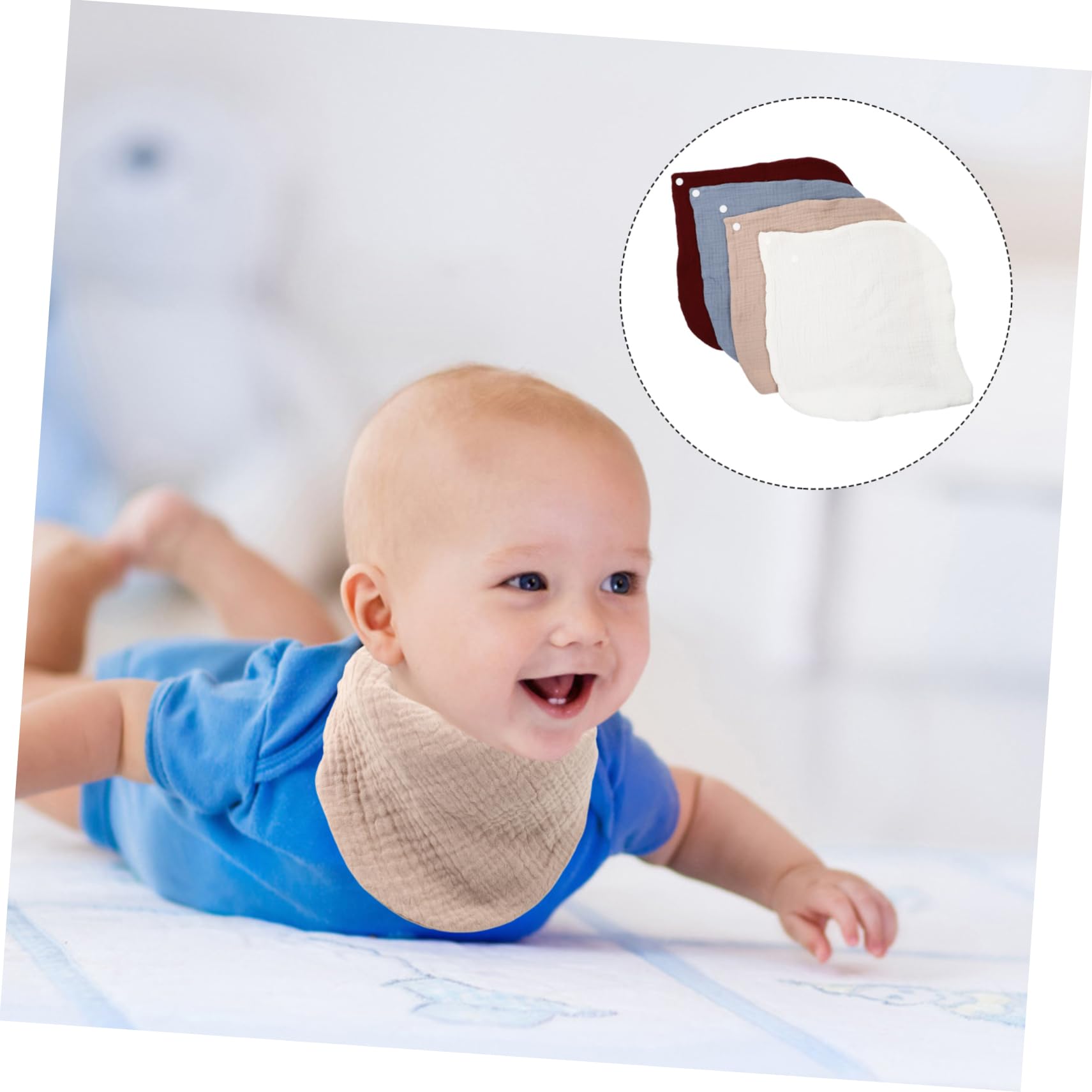 ifundom 12stücke Teiliges Baumwoll-lätzchen Weiche Hautfreundliche Spucktücher Für Junge Mädchen Saugfähig Und Leicht Zu Reinigen Für Täglichen Gebrauch Babylatz