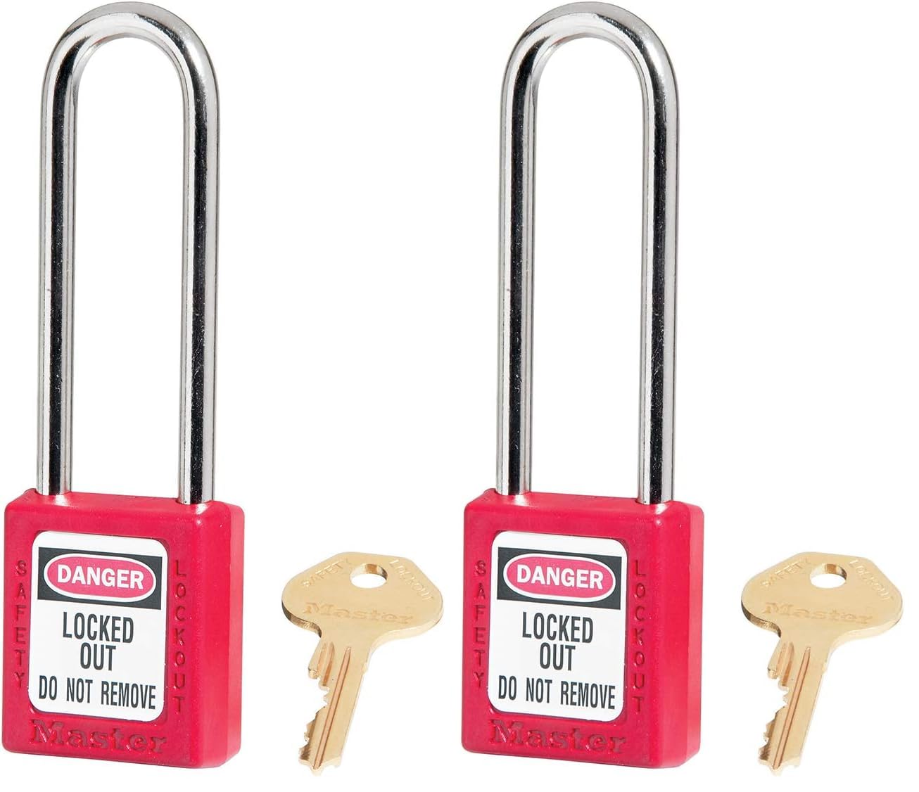 Cadenas de consignation Master Lock en thermoplastique rouge robuste