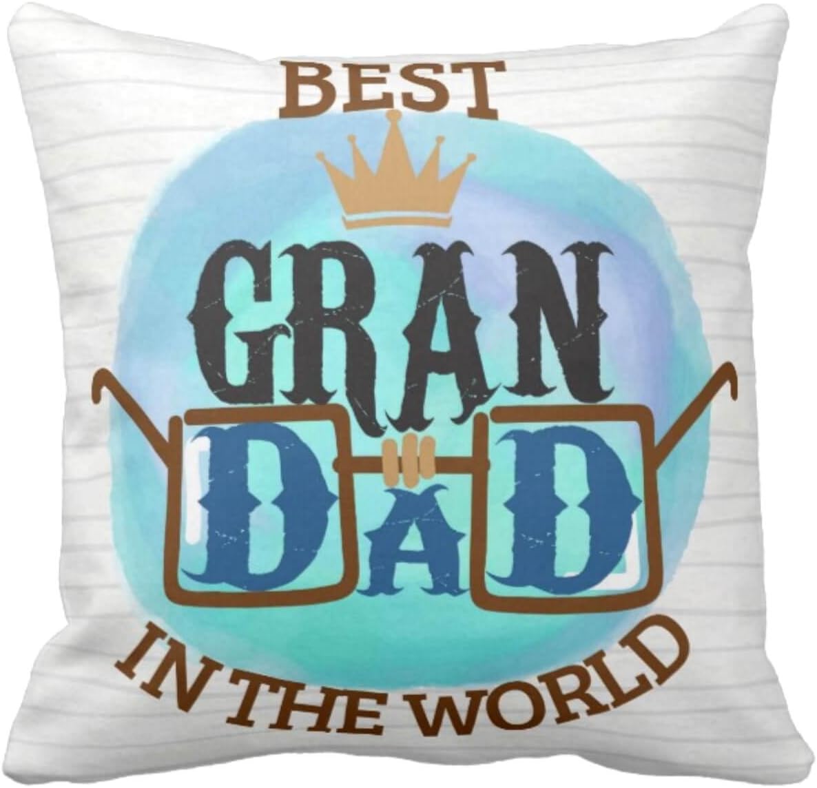 Yaya Cafe Gifts for Grandfather, Cute Best Grandad in The World Cushion Cover - 12X12 inches | Birthday Fathers Day Grandpa Gifts