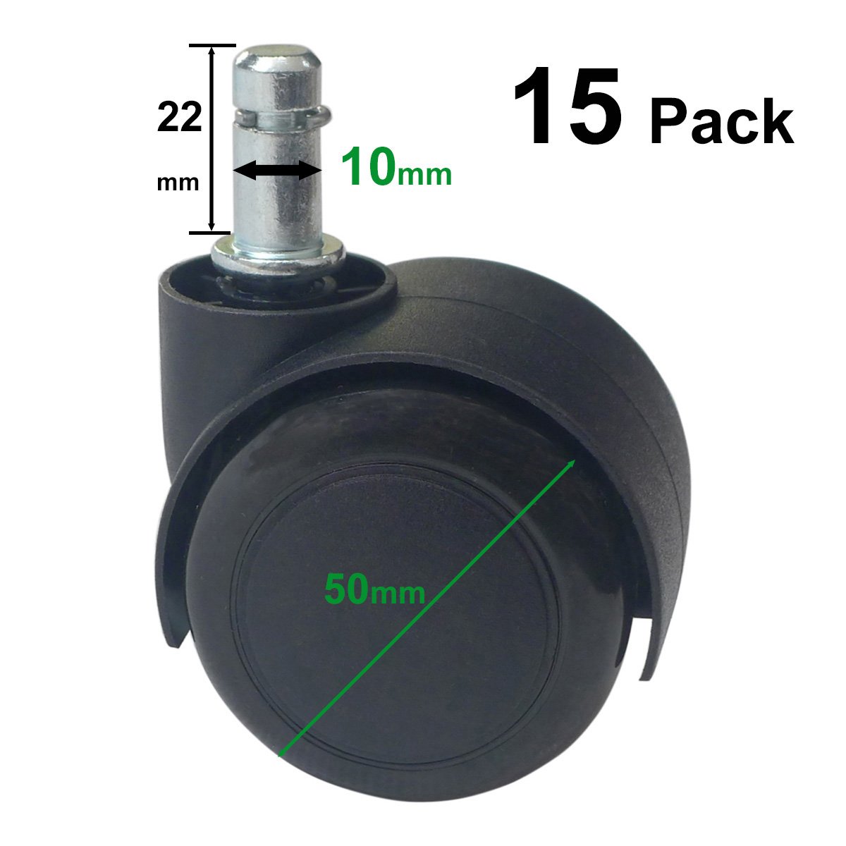 Buy MySit 10mm Stem Caster for IKEA Office Chair Wheel, IKEA Caster